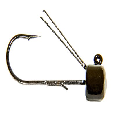 Z-Man FPHW13-01PK4 Pro Shroomz Weedless 1/3oz 4Pk - Green Pumpkin Pumpkin