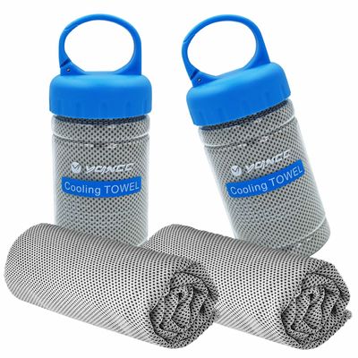 YQXCC Cooling Towel | 2 Pack 47"x12" | Ice Cool for Neck | Soft Breathable Microfiber Chilly | for Yoga, Golf, Gym, Camping, Running, Workout & More Activities