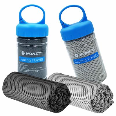 YQXCC Cooling Towel | 2 Pack 47"x12" | Ice Cool for Neck | Soft Breathable Microfiber Chilly | for Yoga, Golf, Gym, Camping, Running, Workout & More Activities