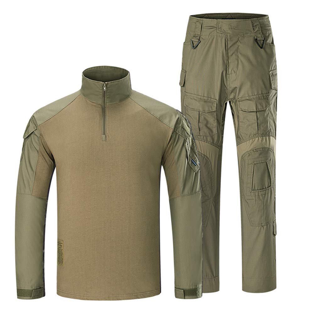 Airsoft Hunting Shooting Sports Battle Uniform BDU Tactical G3 Combat Camouflage Clothing - Green - S