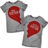 7 Years Southern Matching Big Sister Little Shirt Half Hearts Toddler Infant Sisters Sold Individually (Left Heart Adult Small) Grey view 1