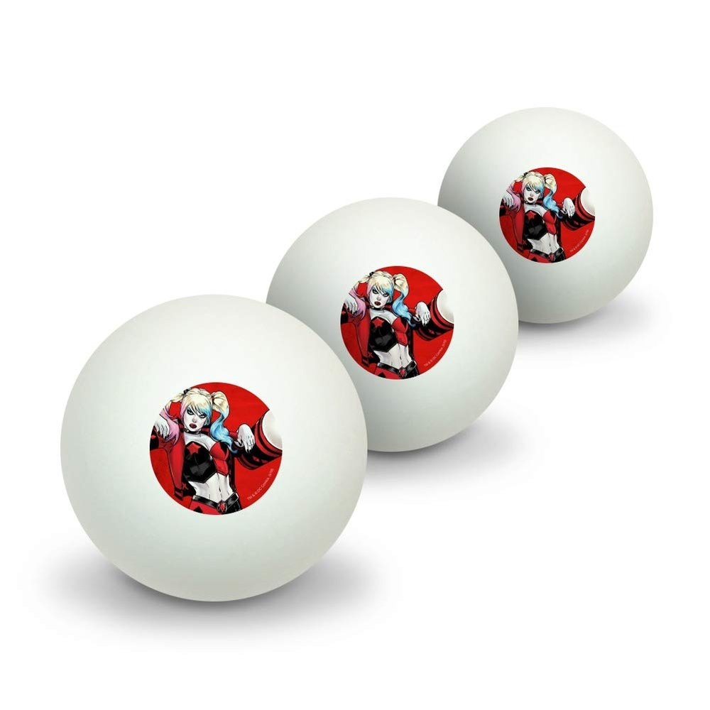 GRAPHICS & MORE Harley Quinn Character Novelty Table Tennis Ping Pong Ball 3 Pack