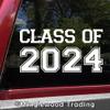 Gold - Class of 2024 Vinyl Sticker - Graduate High School College- 10w x 5h inches Die Cut Decal view 2