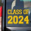 Gold - Class of 2024 Vinyl Sticker - Graduate High School College- 10w x 5h inches Die Cut Decal view 3