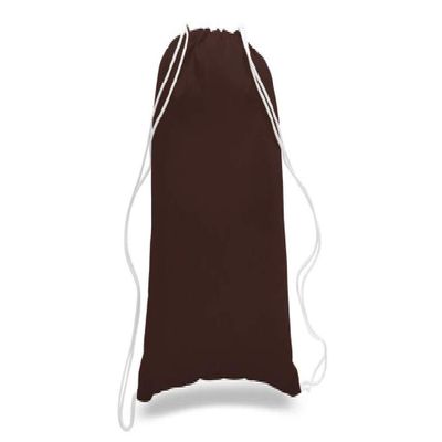 Custom Printed Drawstring Bag from CustomShirtStore.com (Chocolate)
