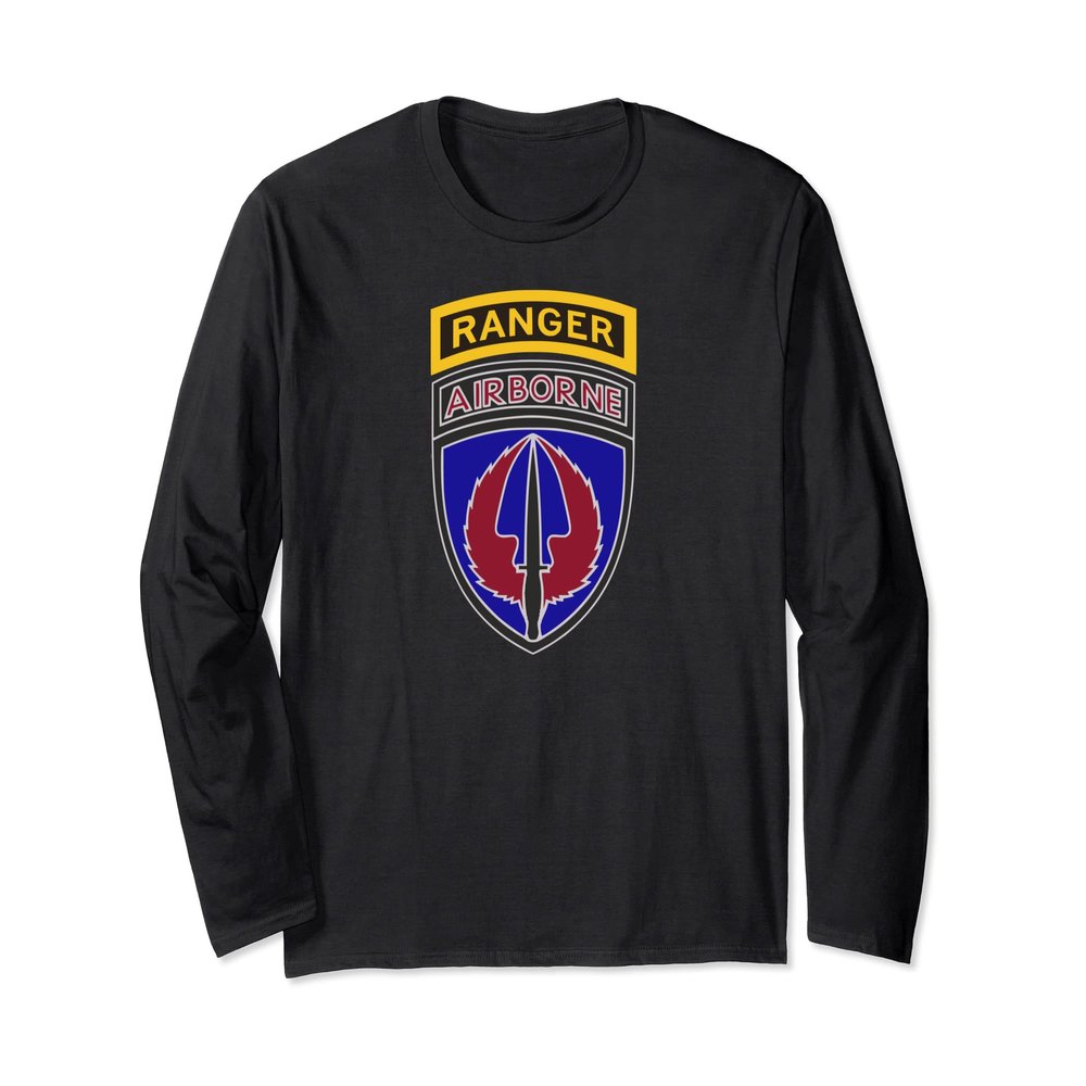 160th SOAR - USASOAC - Nightstalkers Ranger Tab - Center Long Sleeve T-Shirt
