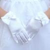 LeJulyeekay Flower Girls Gloves Pageant Lace Wrist Length Lace Wedding Dress Gloves 5-12Yrs view 2