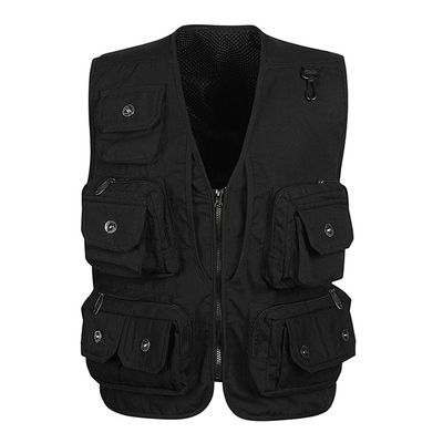 D C.Supernice Mens Multi-Pocketed Fishing Waistcoats Outdoor Casual Photography Jacket Utility Vest for Camping Hunting