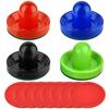 Coopay Air Hockey Pushers and Pucks, Air Hockey Paddles, Goal Handles Paddles Replacement Accessories for Game Tables (4 Striker, 8 Red Puck Pack)