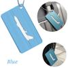 AKOAK 2-Pack Metal Luggage Tags, Square Engravable Suitcase ID Tag for Air Travel, Personalized Aluminum Alloy Bag Nameplate with Stainless Steel Loop, Quick Identification Travel Essentials (Blue) view 2