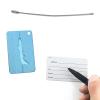 AKOAK 2-Pack Metal Luggage Tags, Square Engravable Suitcase ID Tag for Air Travel, Personalized Aluminum Alloy Bag Nameplate with Stainless Steel Loop, Quick Identification Travel Essentials (Blue) view 3