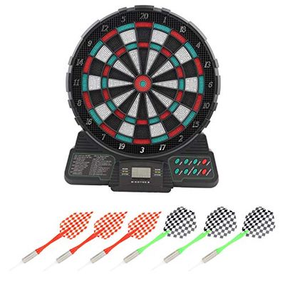 Zerone Automatic Scoring Electronic Dartboard Set, Sound Reminding Tips Toys with 6 Darts