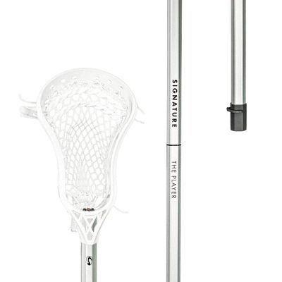 Signature Lacrosse Stick - Metal Shaft - Players Lacrosse Stick (Silver/Black/White, 60)