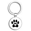 PRS Vinyl Dog Paw Heart Double Sided Stainless Steel Keychain Key Ring Chain Holder Car/Key Finder view 1