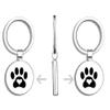 PRS Vinyl Dog Paw Heart Double Sided Stainless Steel Keychain Key Ring Chain Holder Car/Key Finder view 2