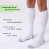 FITRELL 3 Pairs Compression Socks for Women and Men 20-30mmHg- Circulation and Muscle Support Socks for Travel, Running, Nurse, Knee High, Medical Black+White+Grey L/XL view 2