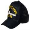Artisan Owl United States Navy USS Kitty Hawk CV-63 Supercarrier Ship Emblem Patch Hat  Adjustable Baseball Cap (Navy Blue) view 2