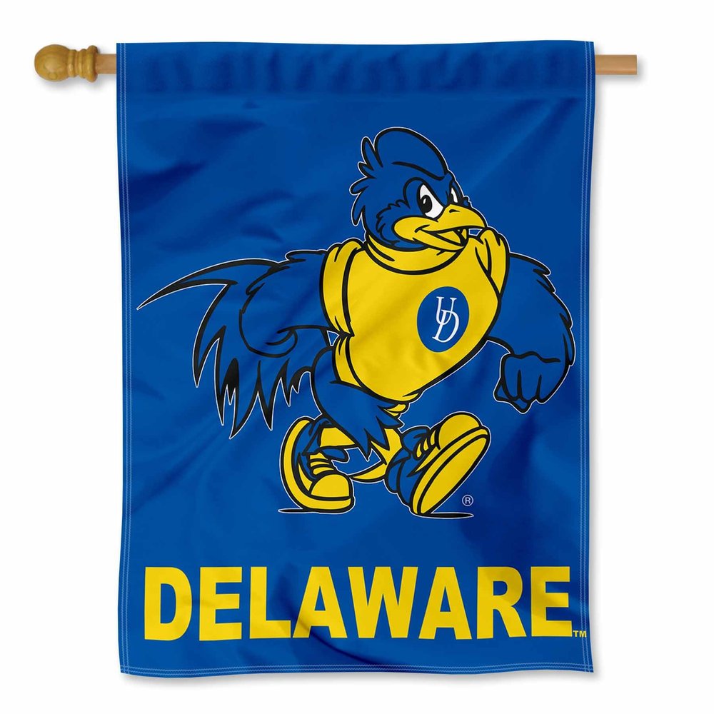 Delaware Blue Hens YoUDee Mascot Double Sided House Flag