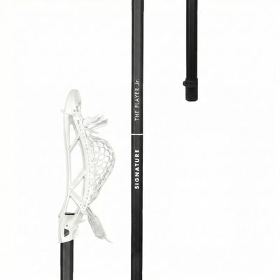 Signature Junior Boy's Lacrosse Stick - 28" - Pro Strung Pocket, Lightweight, Play Ready Aluminum Lacrosse Stick | 28" | Black