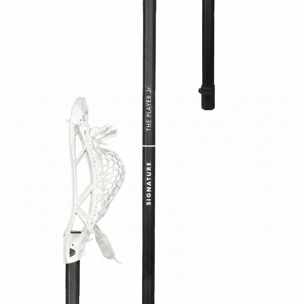 Signature Junior Boy's Lacrosse Stick - 28" - Pro Strung Pocket, Lightweight, Play Ready Aluminum Lacrosse Stick | 28" | Black