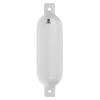 T-H Marine Ribbed Boat Fender | Premium Marine Grade PVC | Two Eye Holes for Horizontal or Vertical Deployment | 5.5" x 20", White view 1