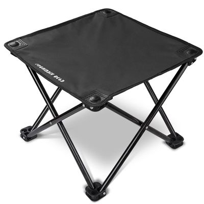 Forbidden Road Camping Stool Portable Footrest for Hiking Fishing Backpacking Beach Travel - Capacity 220lbs (Black, 14.17 * 11.8 inch)
