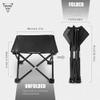 Forbidden Road Camping Stool Portable Footrest for Hiking Fishing Backpacking Beach Travel - Capacity 220lbs (Black, 14.17 * 11.8 inch) view 3
