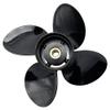 Aluminum Outboard Cupped Propeller Boat Prop 4 Blades 12.5x19 Replacement for BRP,Johnson,EVINRUDE,E-TEC 40-140HP 2-Stroke 13 Spline Tooth view 2
