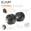 CAP Barbell 52.5 lb Adjustable Dumbbell Set - Single | Classic Adjustable Dumbbells with Weight Plates, Star Lock Collars, and Connector for Home Gym Strength Training view 4