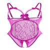 AIBINGGE Lingerie for Women One-Piece Teddy Lingerie Sexy Bodysuit Lace Nightie S-3XL(Purple,3XL) view 3