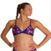 ARENA Women's Print Sport Bikini Tie Back MaxLife Swimsuit Bathing Suit Top and Bottom for Swimming, Red USA - Top, 24 view 1