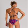 ARENA Women's Print Sport Bikini Tie Back MaxLife Swimsuit Bathing Suit Top and Bottom for Swimming, Red USA - Top, 24 view 2