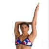 ARENA Women's Print Sport Bikini Tie Back MaxLife Swimsuit Bathing Suit Top and Bottom for Swimming, USA Dots - Top, 26 view 1