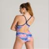 ARENA Multicolor Stripes Light Drop Back One Piece Swimsuit, Navy-Red-Multicolor, 22 view 2