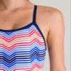 ARENA Multicolor Stripes Light Drop Back One Piece Swimsuit, Navy-Red-Multicolor, 22 view 4