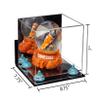 Better Display Cases Versatile Acrylic Display Case - Small Rectangle Box with Mirror, Wall Mount, Light Blue Risers and Clear Base 8.75" x 7.75" x 7" (A006-BLR) view 2