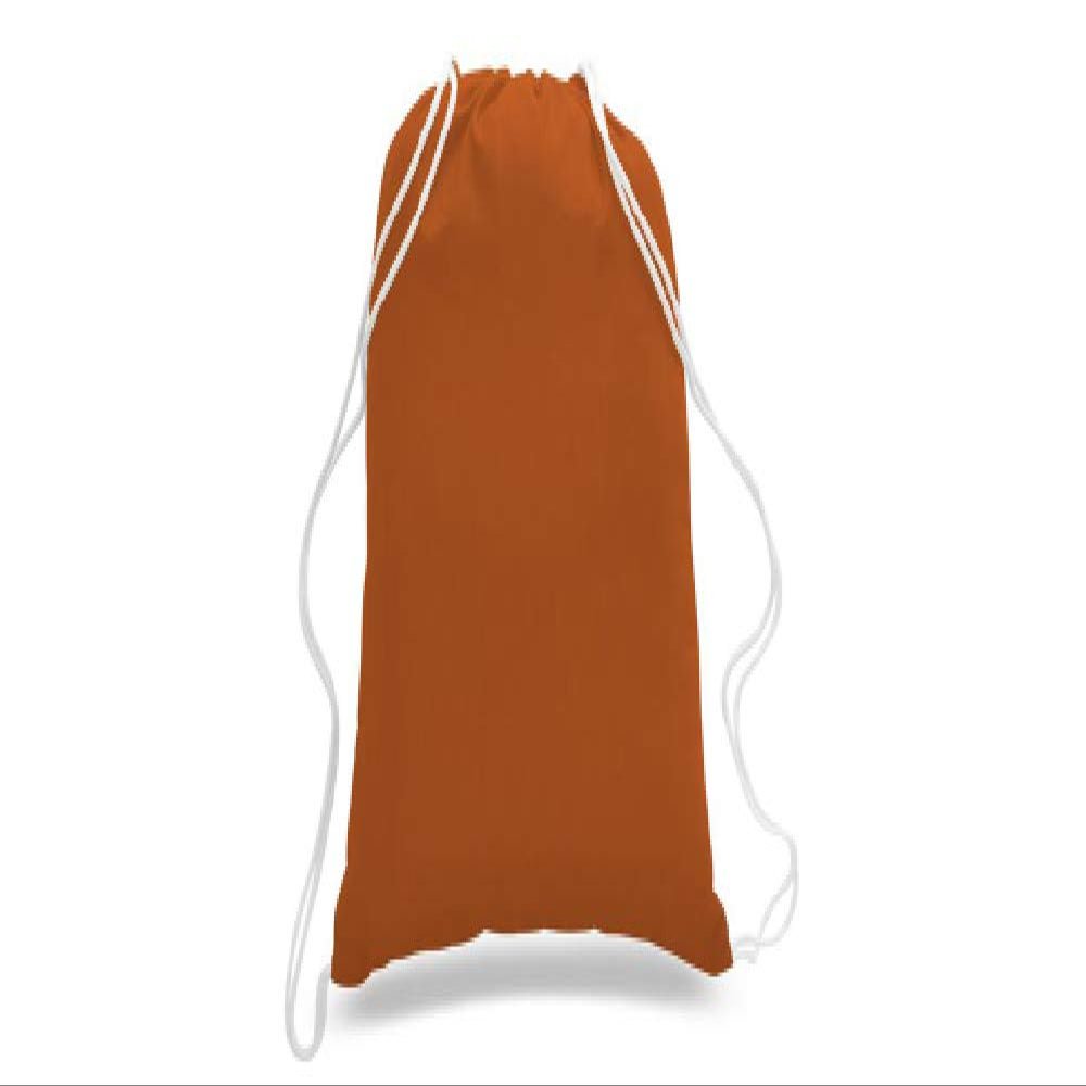 Custom Printed Drawstring Bag from CustomShirtStore.com (Texas Orange)