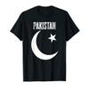 White Crescent Star Pakistan Flag 14 August Retro Urdu DNA T-Shirt view 1