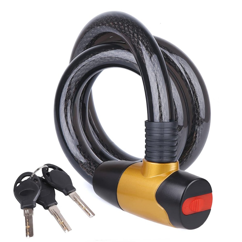 Heavy-Duty Cable Lock, Anti-Theft Outdoor Waterproof Locks for Bike, Motorcycle, Warehouse,Fence Shed, Gate