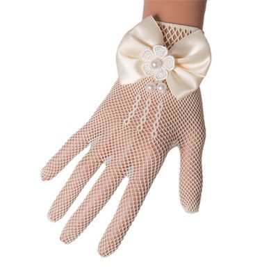 LeJulyeekay Girl's Holiday Wedding Pageant Satin First Communion Gloves Princess Gloves