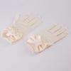 LeJulyeekay Girl's Holiday Wedding Pageant Satin First Communion Gloves Princess Gloves view 3
