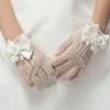 LeJulyeekay Girl's Holiday Wedding Pageant Satin First Communion Gloves Princess Gloves view 4