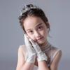 LeJulyeekay Flower Girl Gloves Satin Glove First Communion Short Princess Gloves for Wedding view 3