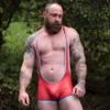 Gruff Pup Impulse Singlet - Red/Blue - Full Coverage - XX-Large view 4