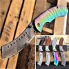 KCCEDGE BEST CUTLERY SOURCE EDC Pocket Knife Camping Accessories Folding Knife for Camping Gear Survival Kit Full Edge with Razor Sharp Edge 58731 (Iridescent Damascus) view 1