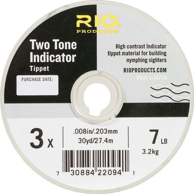 RIO Products Two Tone Indicator Tippet - 6X, Black/White