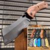 KCCEDGE BEST CUTLERY SOURCE EDC Pocket Knife Camping Accessories Razor Sharp Edge Cleaver Blade Folding Knife for Camping Gear Survival Kit 58649 (Wood Brown) view 1