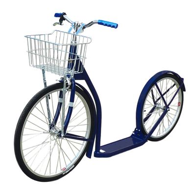 AmishToyBox Deluxe Kick Scooter Bike - Model 2420 - Adult Size (No Kickstand, Navy Blue), Amish-Made