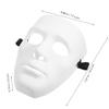 Amosfun 5pcs DIY Full Face Mask Plastic Blank Costume Cosplay Mask for Halloween Carnival Masquerade Dance Party (White) view 2