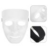 Amosfun 5pcs DIY Full Face Mask Plastic Blank Costume Cosplay Mask for Halloween Carnival Masquerade Dance Party (White) view 3